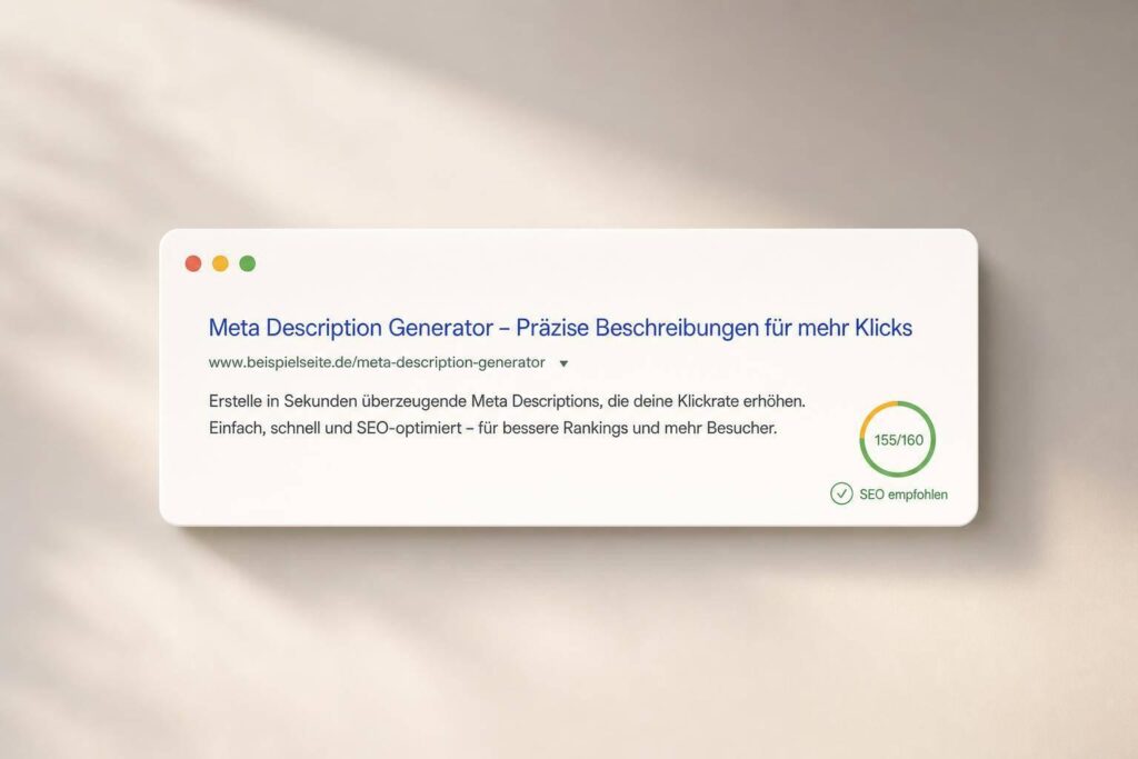 Meta-Beschreibungs-Generator mit Top-SEO-Score.